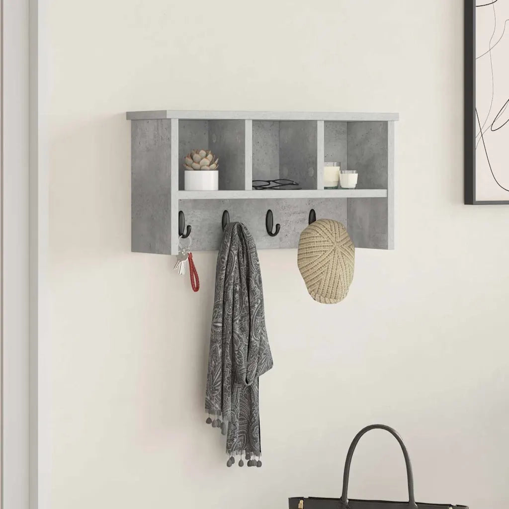 Appendiabiti a muro Grigio cemento 50 x 16 x 26 cm CFW9133054
