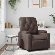 Divano Sedia-Poltrona Reclinabile Marrone in Similpelle 691474