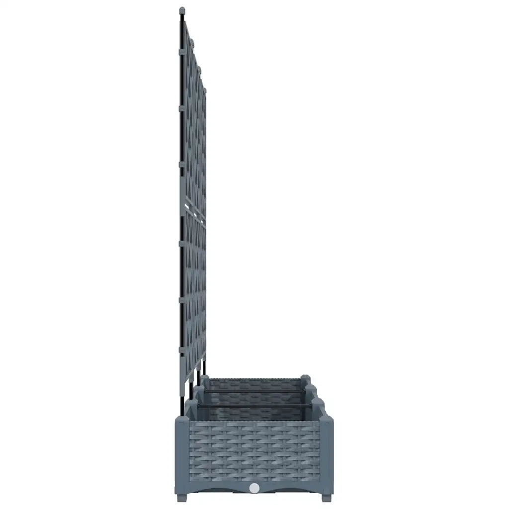 Vaso da giardino 3 pz-Set di 3 Fioriera da Esterno-Contenitore per Piante Grigio Chiaro 120 x 40 x 125,5 cm