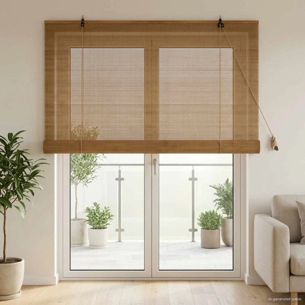 Tenda a rullo Marrone 160 x 220 cm Bambù 42039803