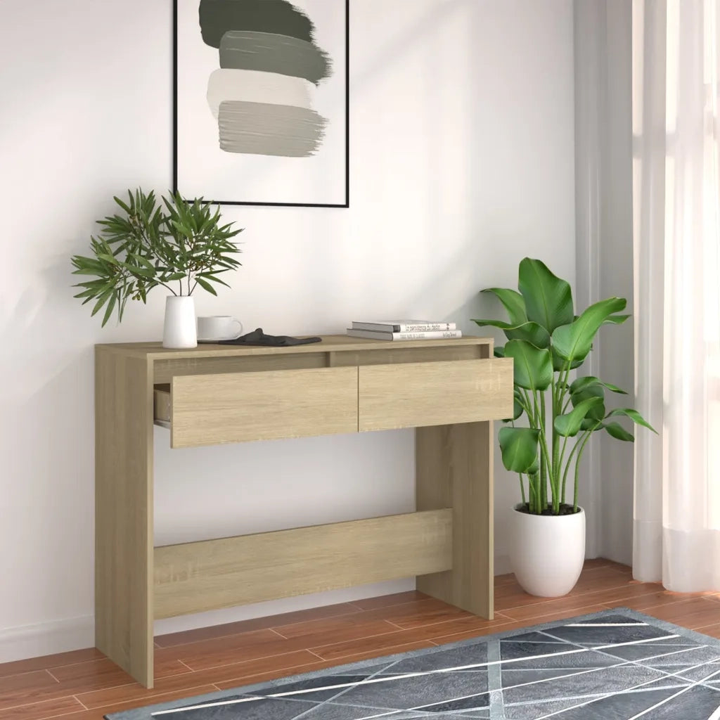 Tavolo Consolle Rovere Sonoma 100x35x76,5 cm in Truciolato 809839