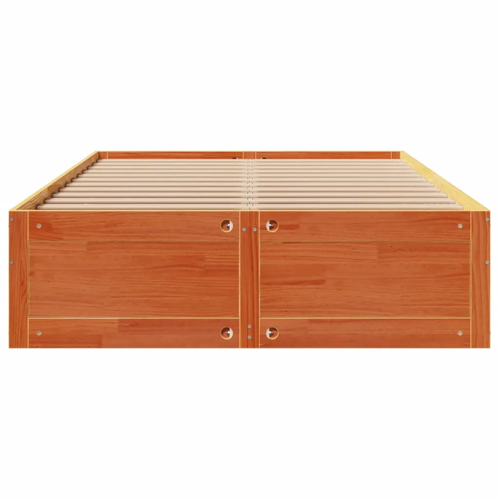 Giroletto senza Materasso con Cassetti Marrone Cera 140x200Pino
