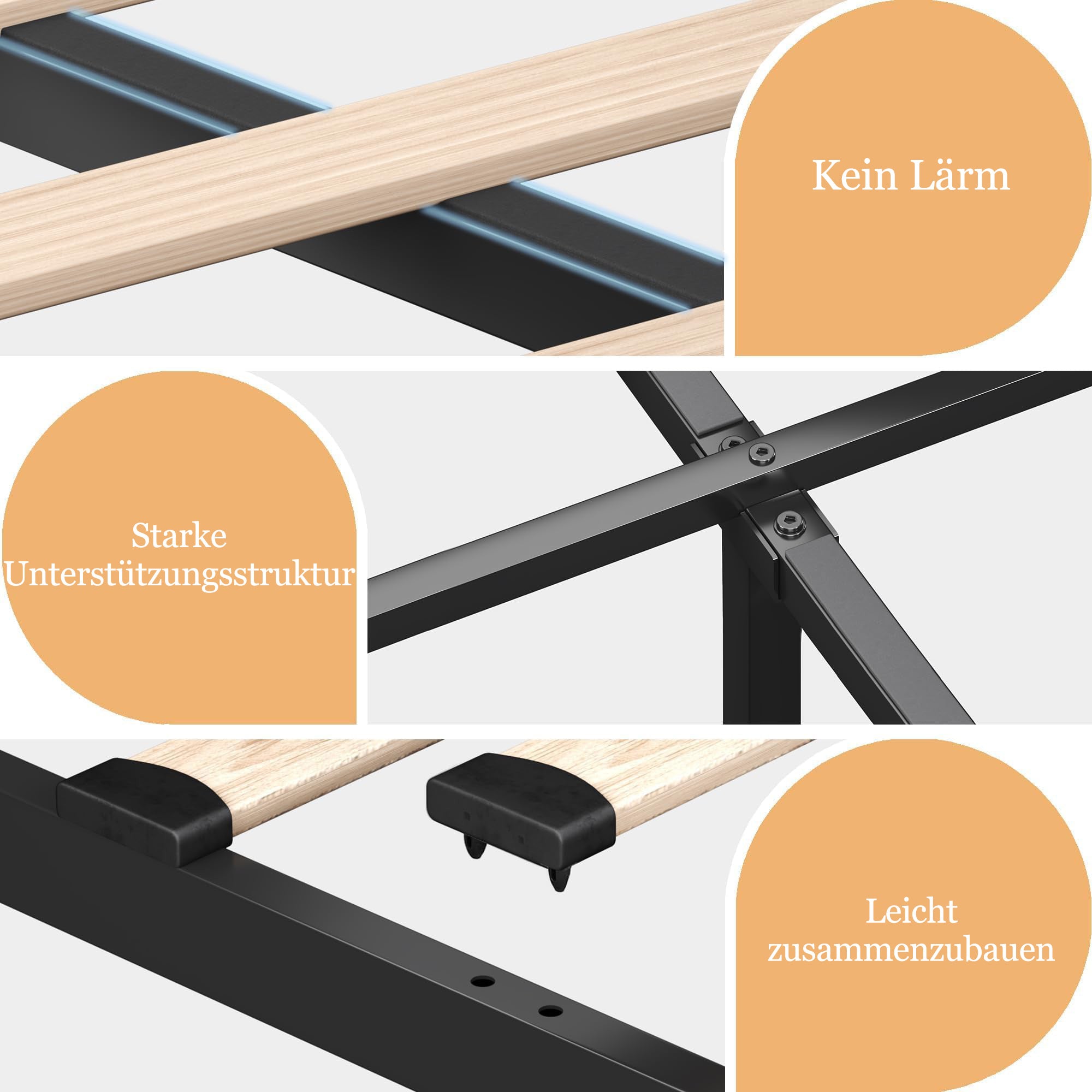 Letto imbottito 180x200 - Xylo - 4 cassetti, USB-C, con materasso