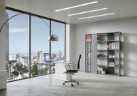 Libreria Moderna 5 Ripiani 178x36x204 cm in nobilitato Grigio