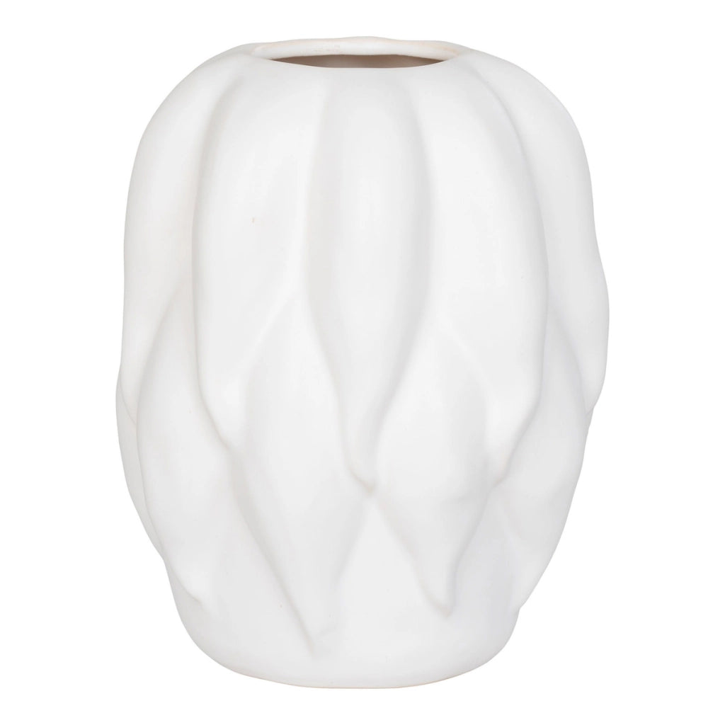 Vaso Decorativo Daisy, Bianco, Ceramica, 19,5x19,5x26 cm