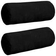 Cuscini a rullo 2 pz | Cuscini per sedie Nero ? 15 x 40 cm Tessuto in Microfibra