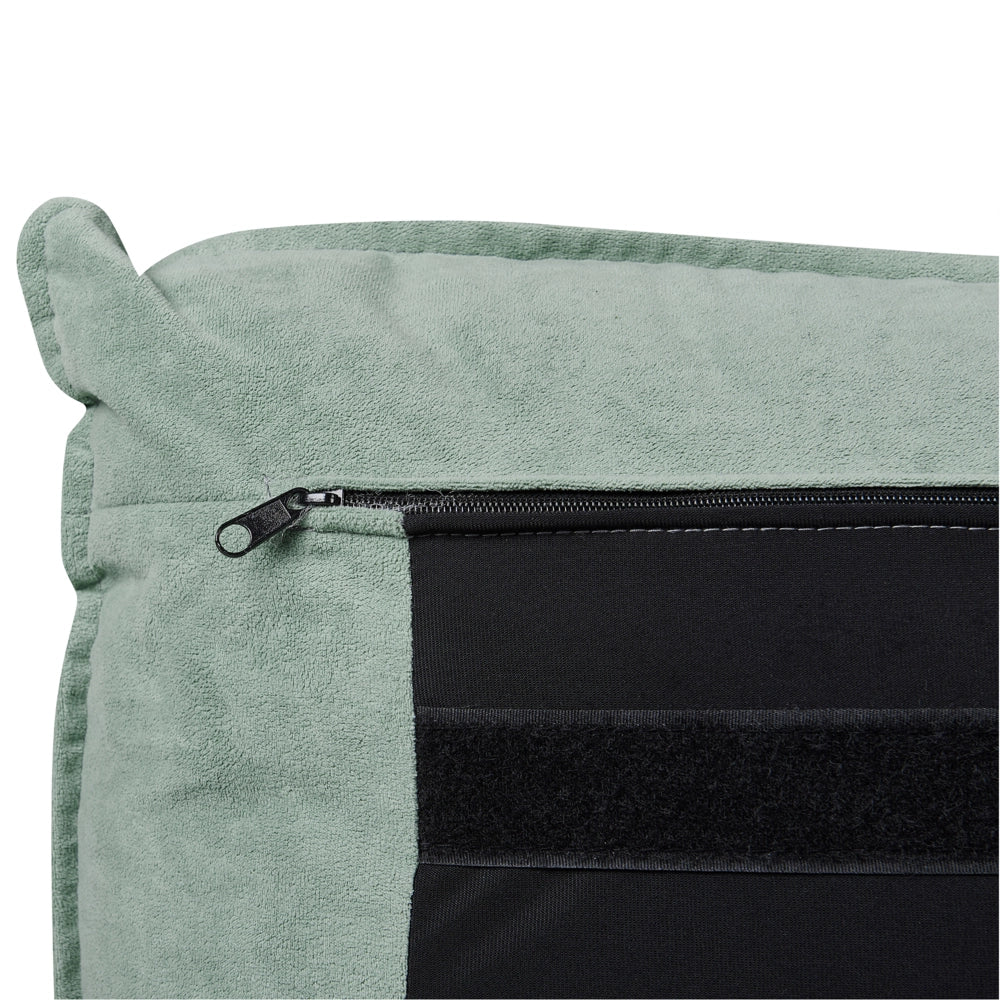 Letto matrimoniale ad acqua tessuto verde menta 180 x 200 cm camera da letto moderna