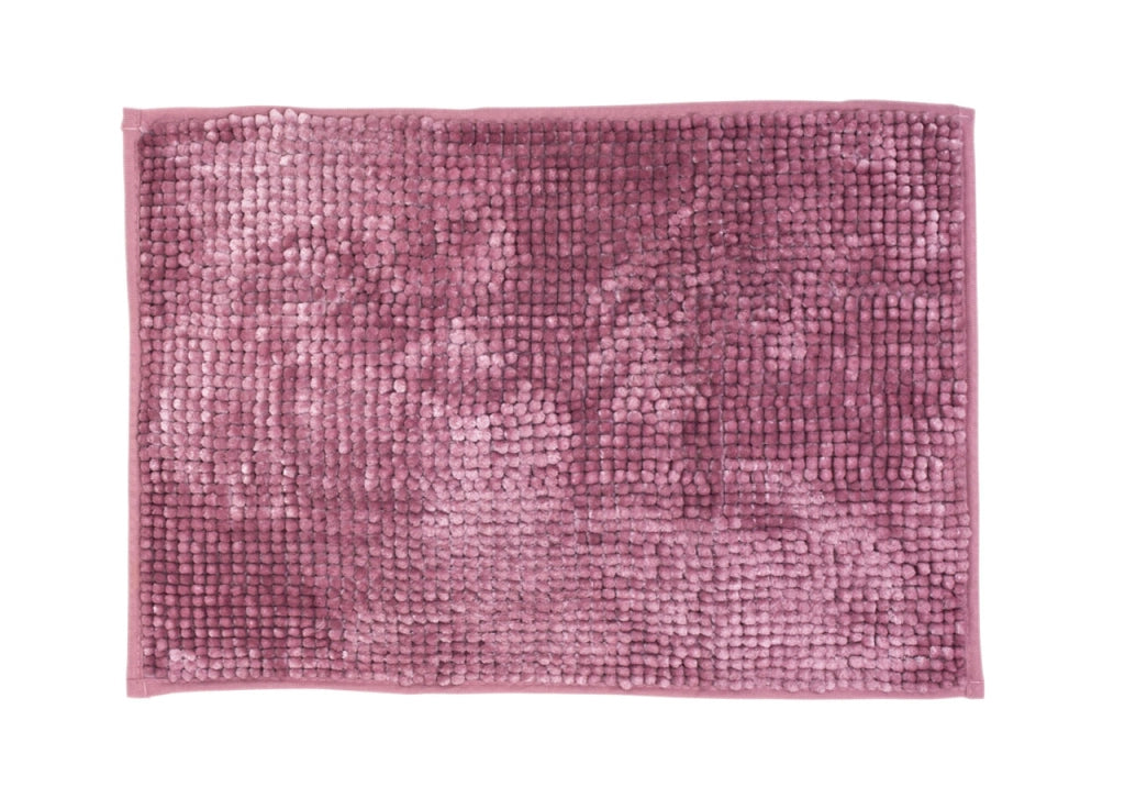 Tappeto Shaggy Bagno E Cucina Retro Antiscivolo In Microfibra Perla Rosa Antico - 60x120 - Rosa