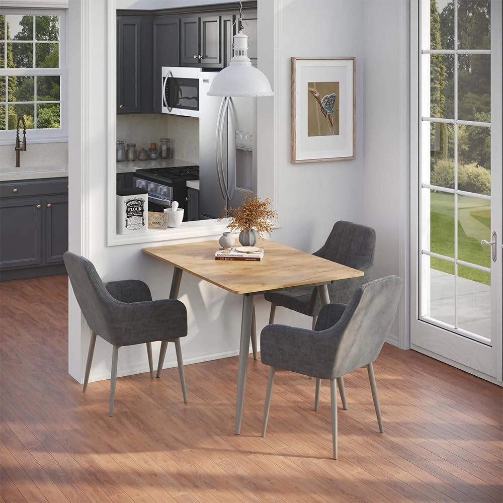 tavolo da pranzo allungabile Beaver, Rovere Goldkraft/Grigio, 120 x 80 cm Estensibile, per un utilizzo flessibile come tavolo da pranzo o da lavoro