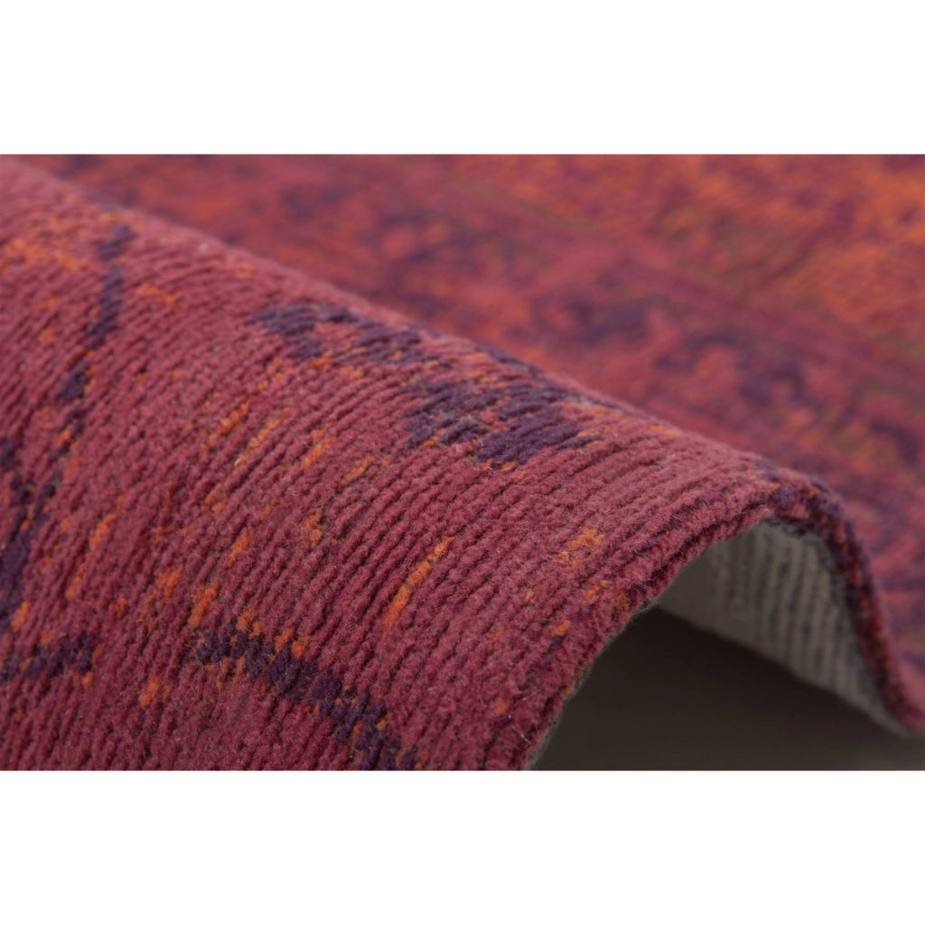 Tappeto Jacquard 150 Rosso in puro cotone stile patchwork