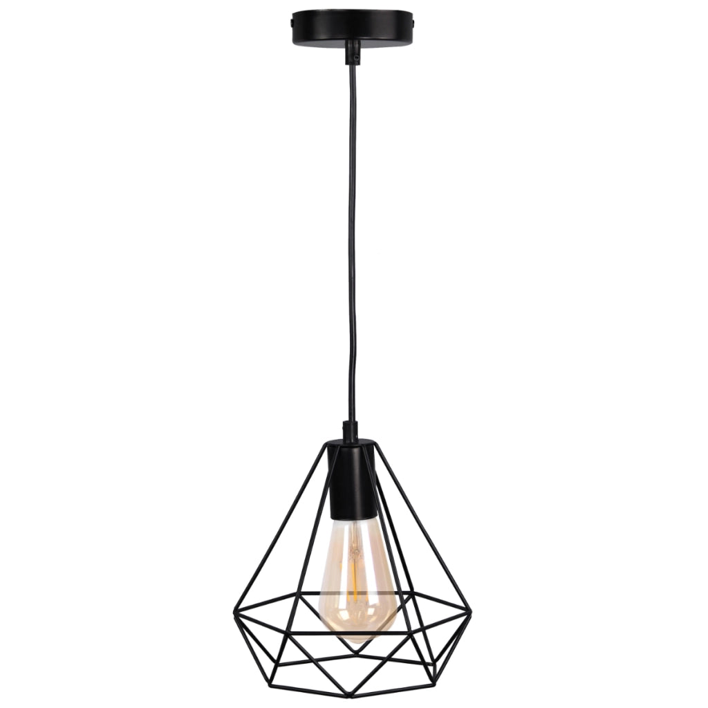Lampada a sospensione Polux Vigo 1xE27 nera metallo 120cm