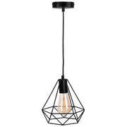 Lampada a sospensione Polux Vigo 1xE27 nera metallo 120cm