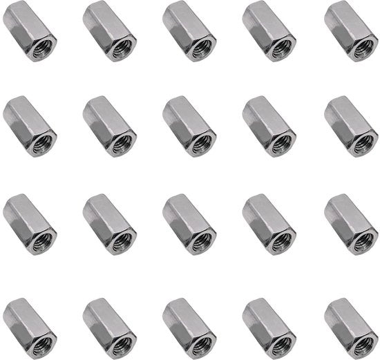 20 pezzi di viti a stanghe lunghe, M5 viti a 6 guglie, viti a 6 guglie di accoppiamento, acciaio di carbonio, viti lunghe galvanizzate per apparecchiature domestiche e altre macchine (M5 x 8 x 15)