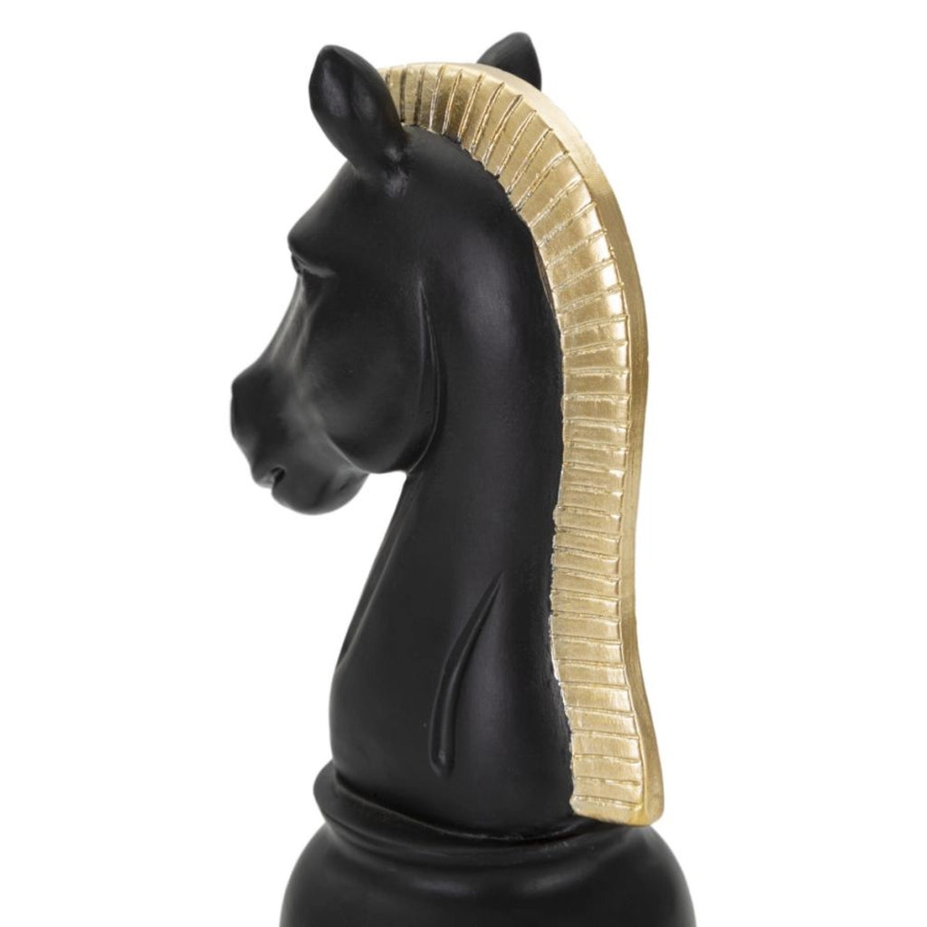 Scultura Scacchi 15, Nero, Poliresina, 10,5x8,5x19 cm
