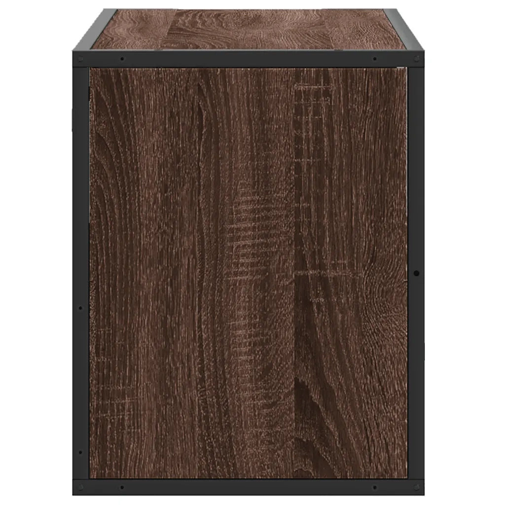 Mobile TV-Credenza per TV-Console TV Rovere Marrone 80x31x39,5cm Legno Multistrato Metallo 684156