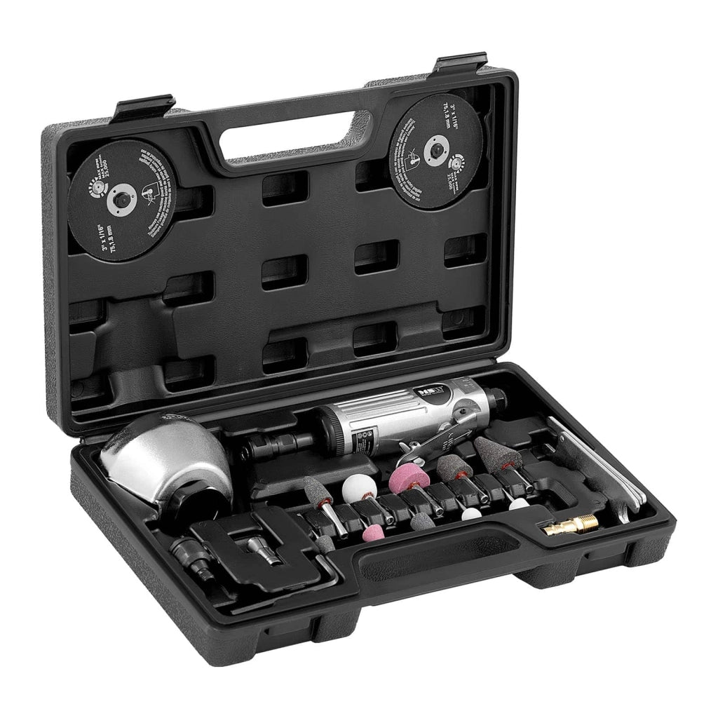 Smerigliatrice pneumatica dritta con accessori e dischi da taglio 25.000 giri/min set di utensili da officina da 15 pezzi 14_0006819