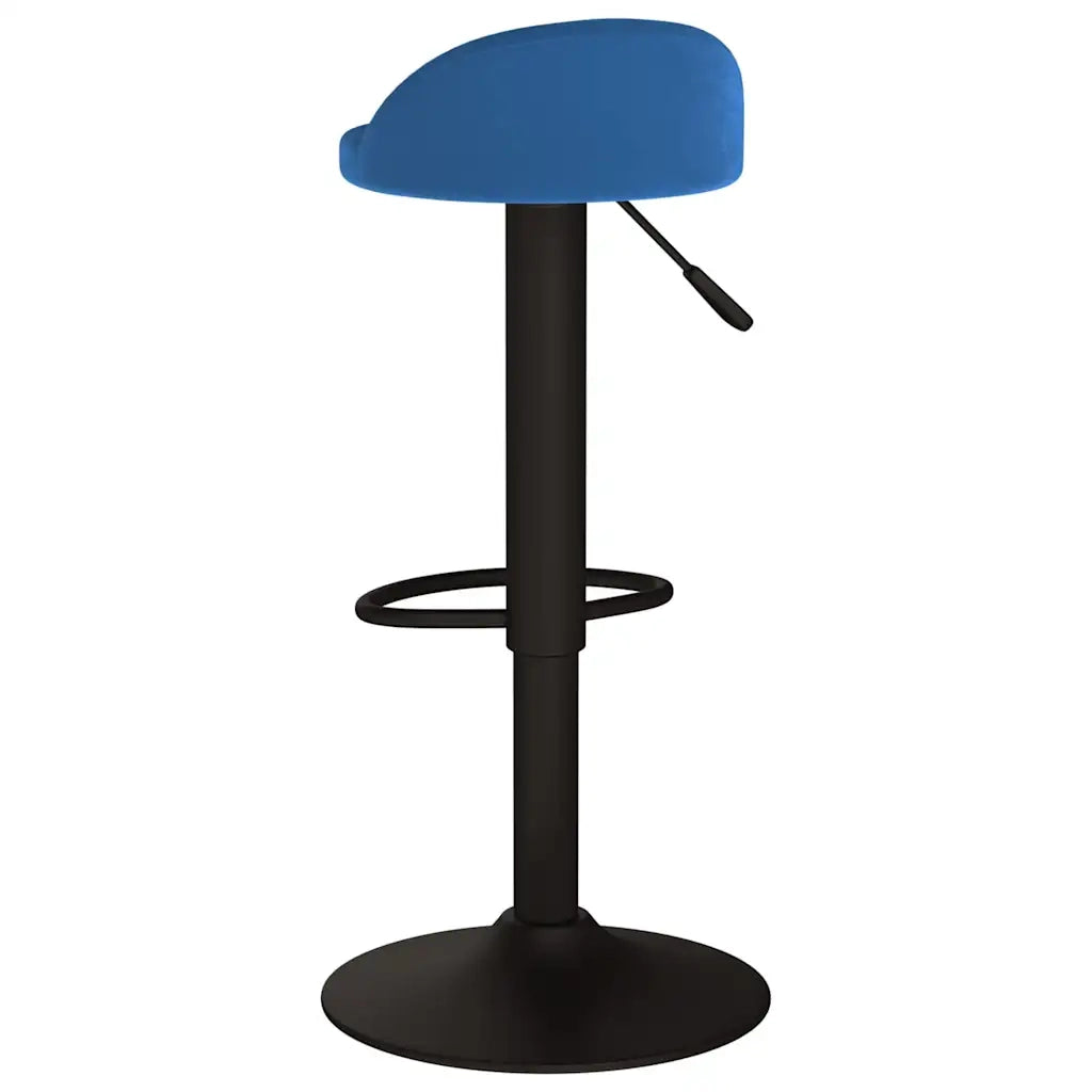 vidaXL Sgabello da Bar Blu in Velluto