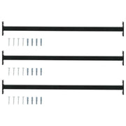 Barra di Sicurezza Regolabile per Finestra 3 pcs Nero Acciaio 42031310