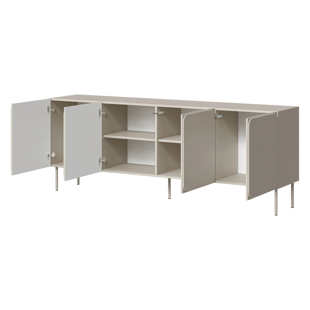 Madia Canino, Credenza 2 Ripiani, 200x42x75h cm Beige