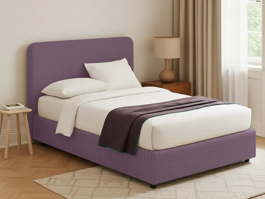 Poole, Letto Piazza e Mezza Sfoderabile Made in Italy, Viola Lilla