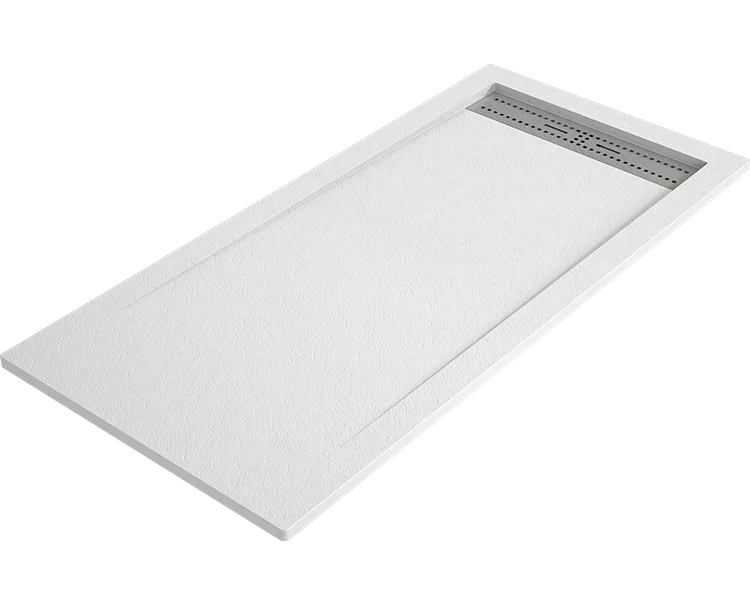 Piatto doccia BIDAI 70x140 cm Bianco griglia in acciaio