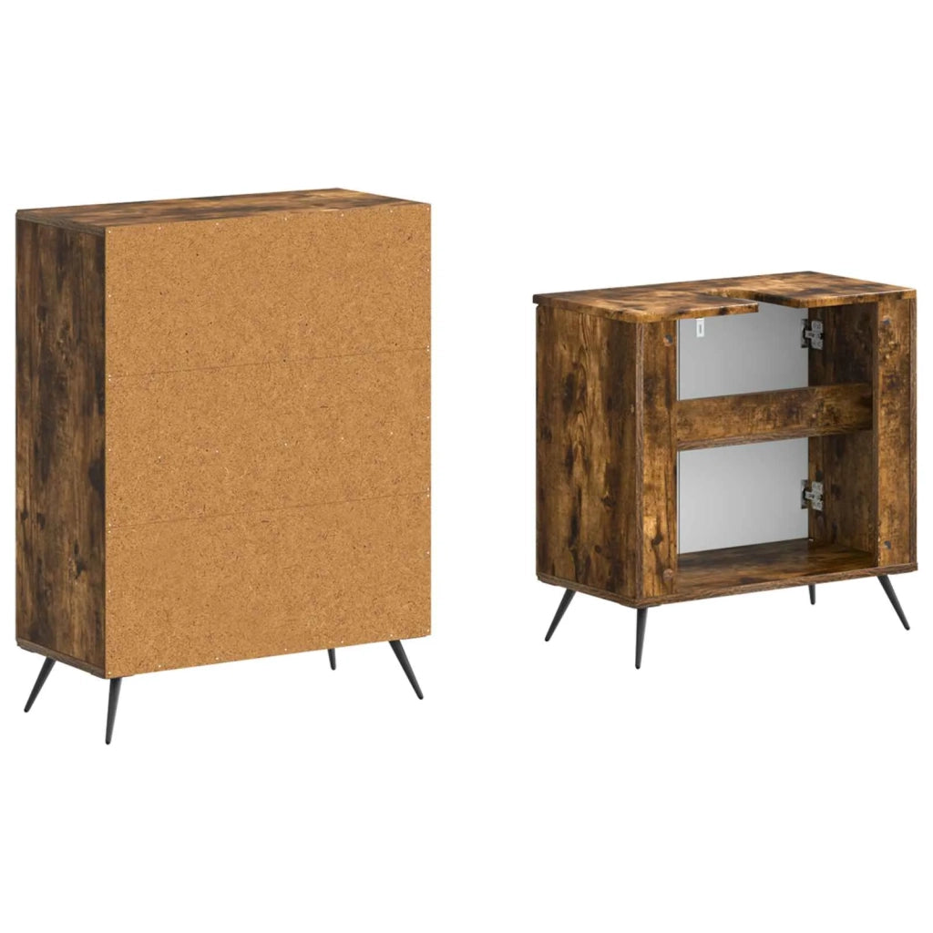 Set di Armadi da Bagno da 2 Pezzi BREDA Rovere Fumo 3417644