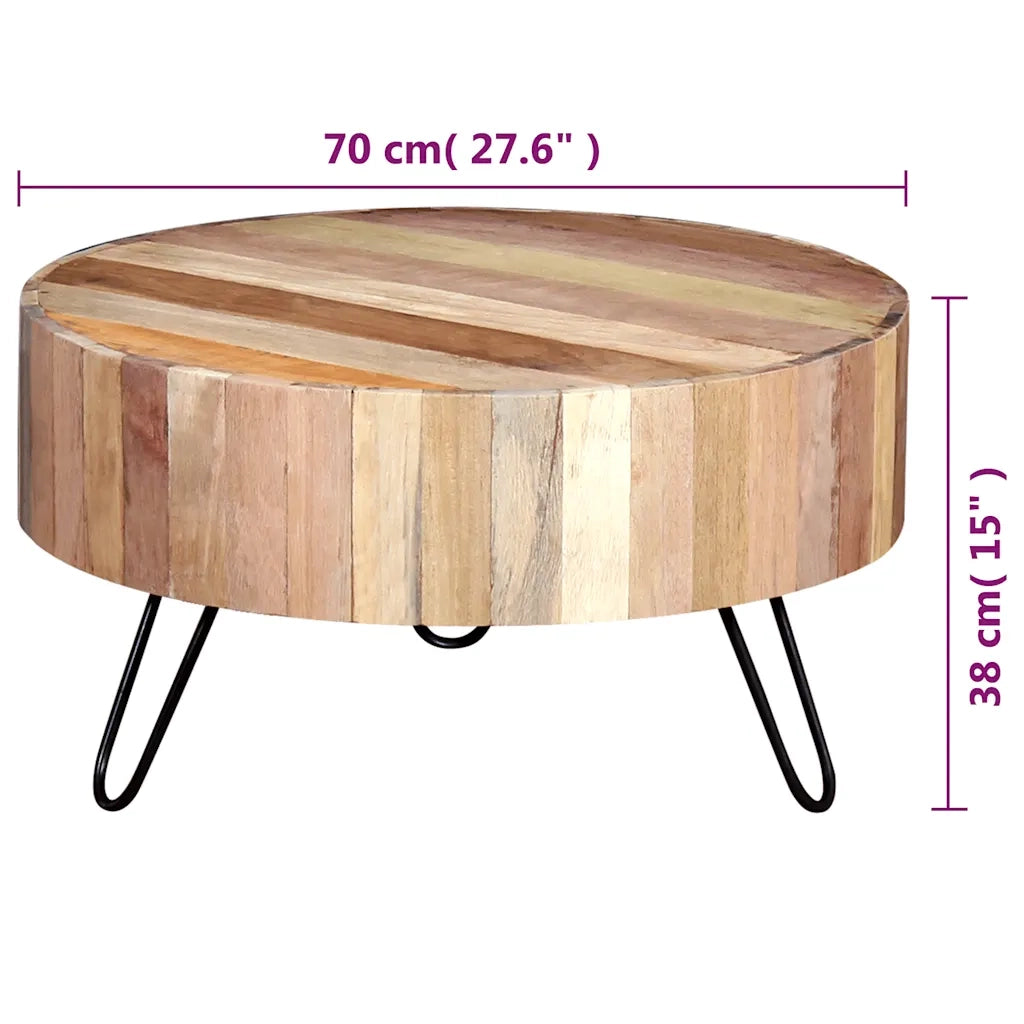 Tavolino da Salotto-Tavolino da soggiorno-Tavolo in Legno Massello di Recupero 652436