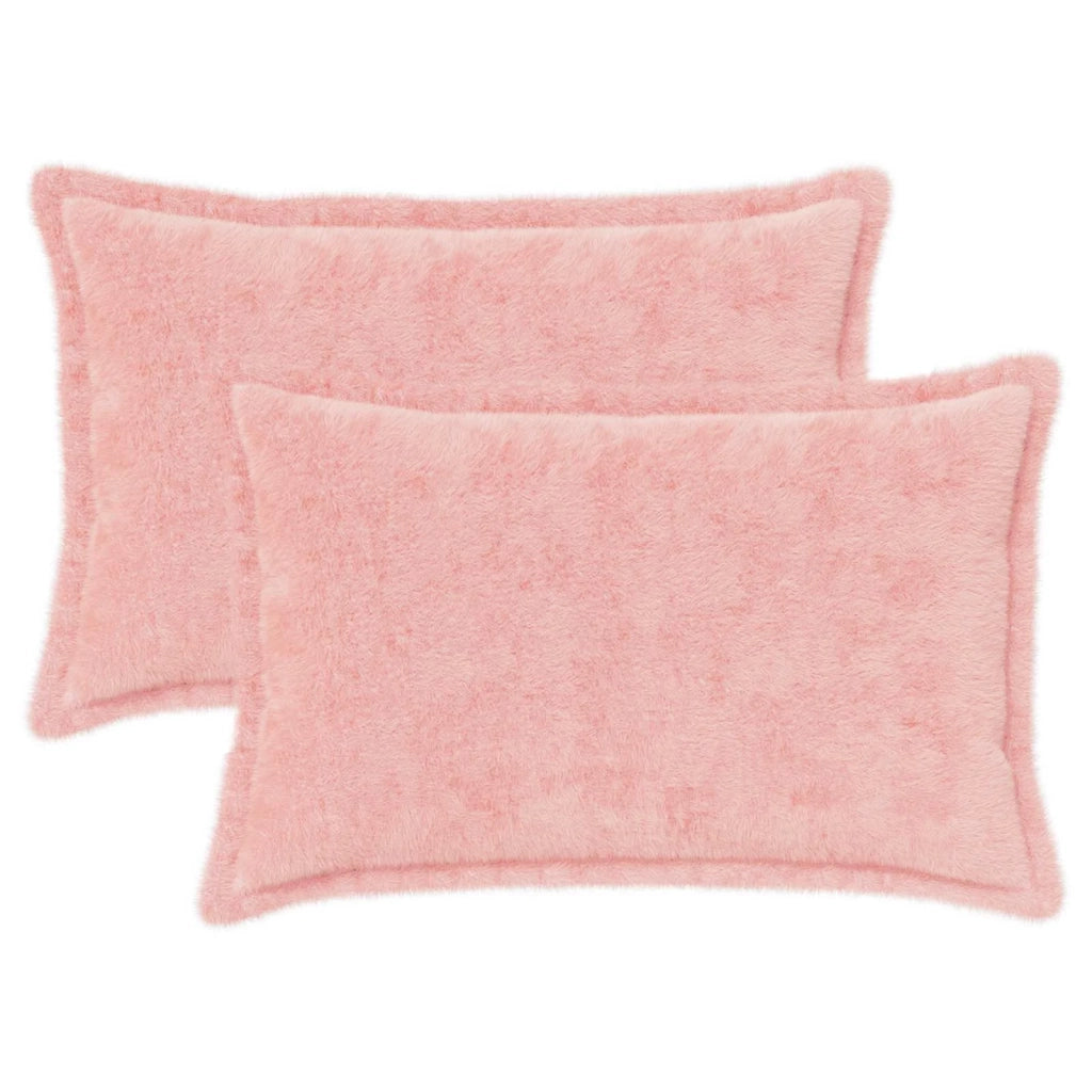 Federa 2 pcs HOUTEN Rosa 30 x 50 cm Pelliccia di Coniglio Finta 916321