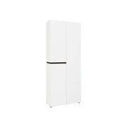 Mobile Portascarpe Baiso, Scarpiera 42 Paia Made in Italy, 80x34x200h cm Bianco Lucido