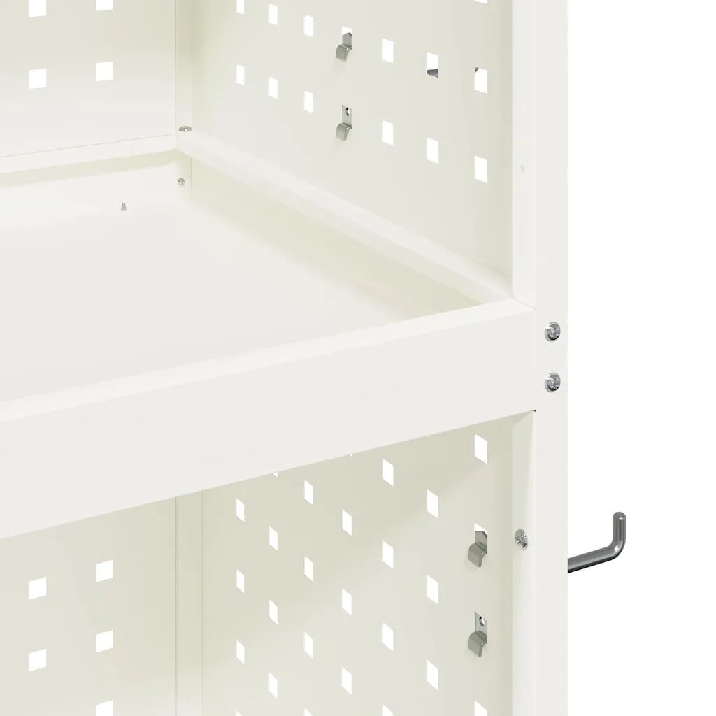 Carrello per Attrezzi con lo scaffale Bianco 65 x 35 x 111 cm CFW4466925