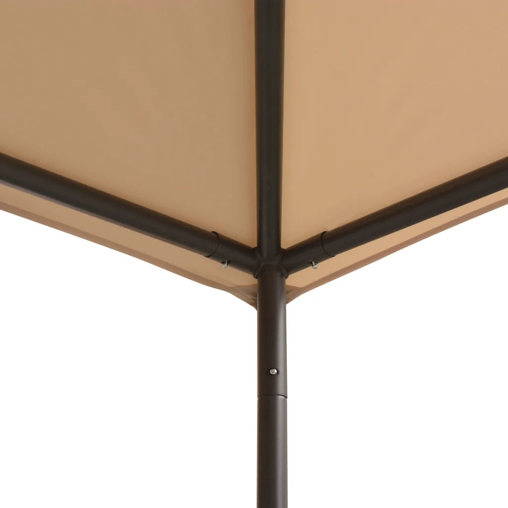 Gazebo Padiglione Tenda Tettoia-Tenda da giardino 3x3 m Acciaio Beige