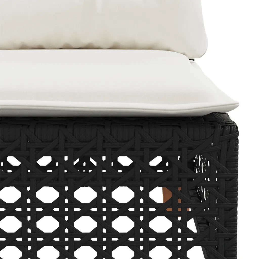 Set Divani da Giardino con Cuscini 7pz Nero Polyrattan 3261884