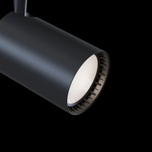 Faretto a LED per Sistema Illuminazione Binario 30W 3000K in Alluminio Vuoro  Nero