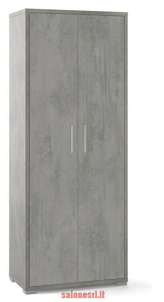ARMADIO 2 ANTE H182 L71 P41 cm FINITURA CEMENTO SARMOG Db354k
