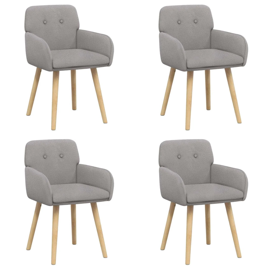 Sedie da pranzo 4 pcs Bouclé Grigio Chiaro 59 x 56 x 86 cm 3428271
