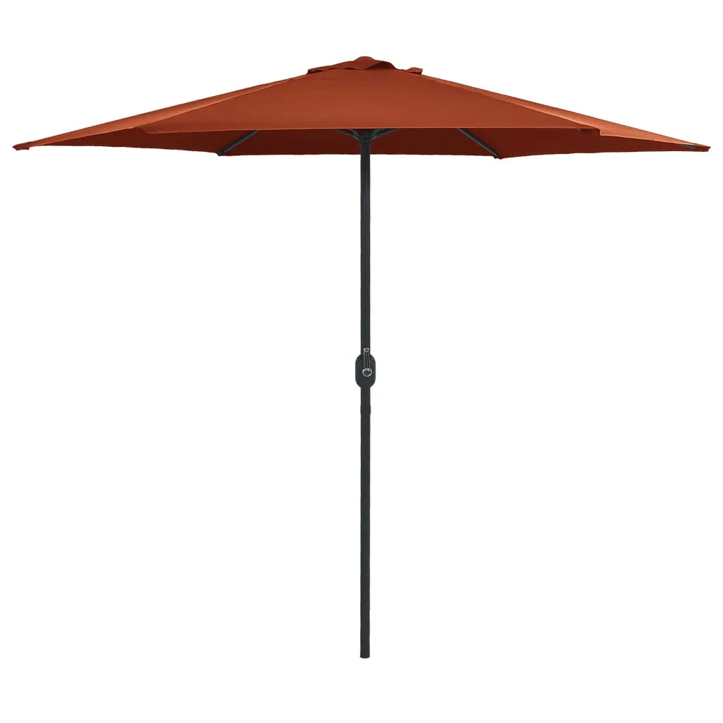 Ombrellone da esterno con palo in alluminio 270 x 246 cm terracotta 02_0008291