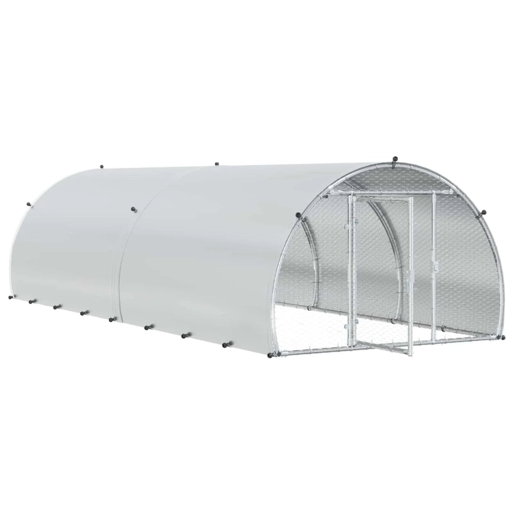 Pollaio Argento 400 x 150 x 100 cm Acciaio zincato 3434671