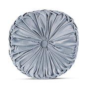 Cuscino Rotondo Zucca Effetto Velluto Circolari Per Divano Decorativo Letto 40 Cm  Azzurro