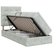 Letto con contenitore e materasso Grigio Chiaro 100 x 200 cm 3459669