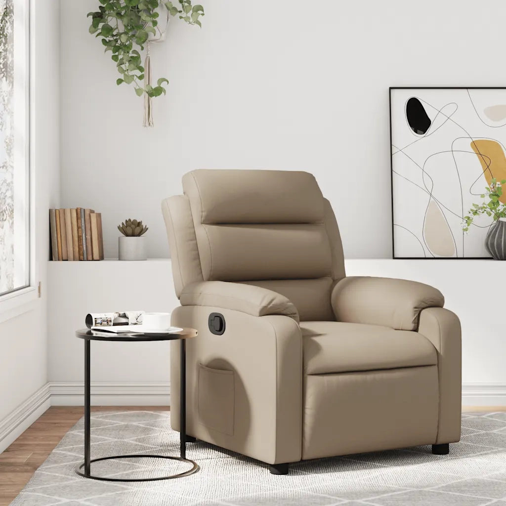 Poltrona Reclinabile Cappuccino in Similpelle 373492