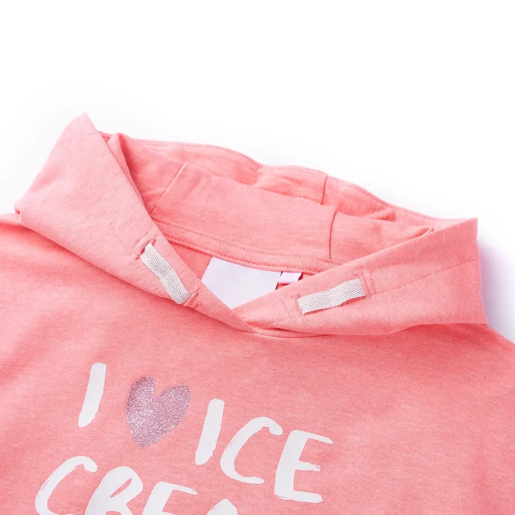 Felpa con Cappuccio da Bambina Rosa Brillante 104cod mxl 110903
