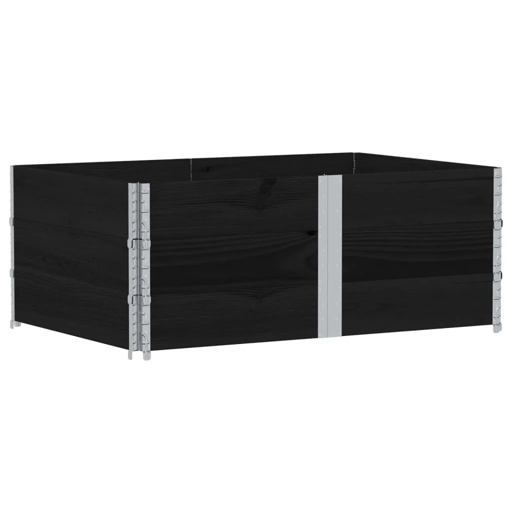 Fioriera rialzata per piante fiori terrazza giardino 150 x 100 cm legno massello di pino nero 02_0037425