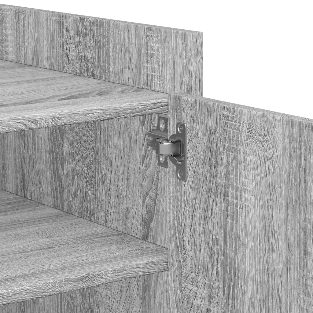Tavolino Salotto-Tavolino da soggiorno-Tavolo Grigio Sonoma 80x50x50 cm Legno Multistrato 720793