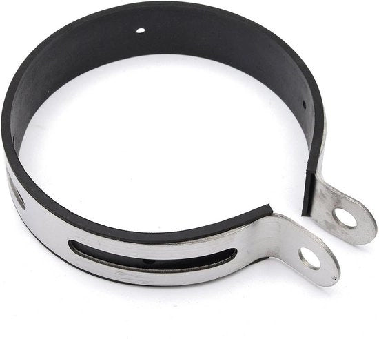 Sistema di riduzione del rumore per motocicletta Montaggio del silenziatore Attacco di fissaggio Hanger Clip Cinghia 11cm