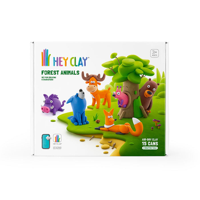 Set Pasta Modellabile Plastilina per Bambini 15 Barattoli 2 Stumenti Animali della Foresta