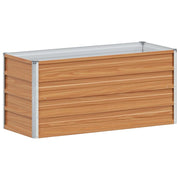 Fioriere | Cassetta per fiori | Letto rialzato da giardino Marrone Chiaro 100 x 40 x 45 cm