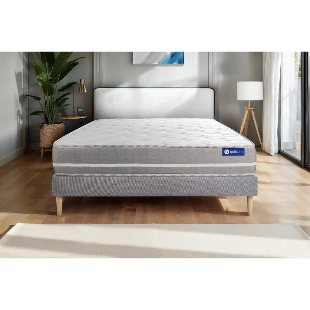 Kit rete e materasso Actilatex touch 120x195cm - Spessore : 20cm - Lattice e memory foam - Bilanciato -