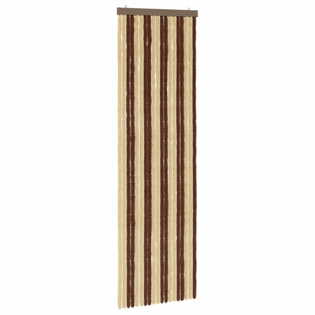 Tenda per insetti in chenille Marrone e Beige 56 x 185 cm 42034445