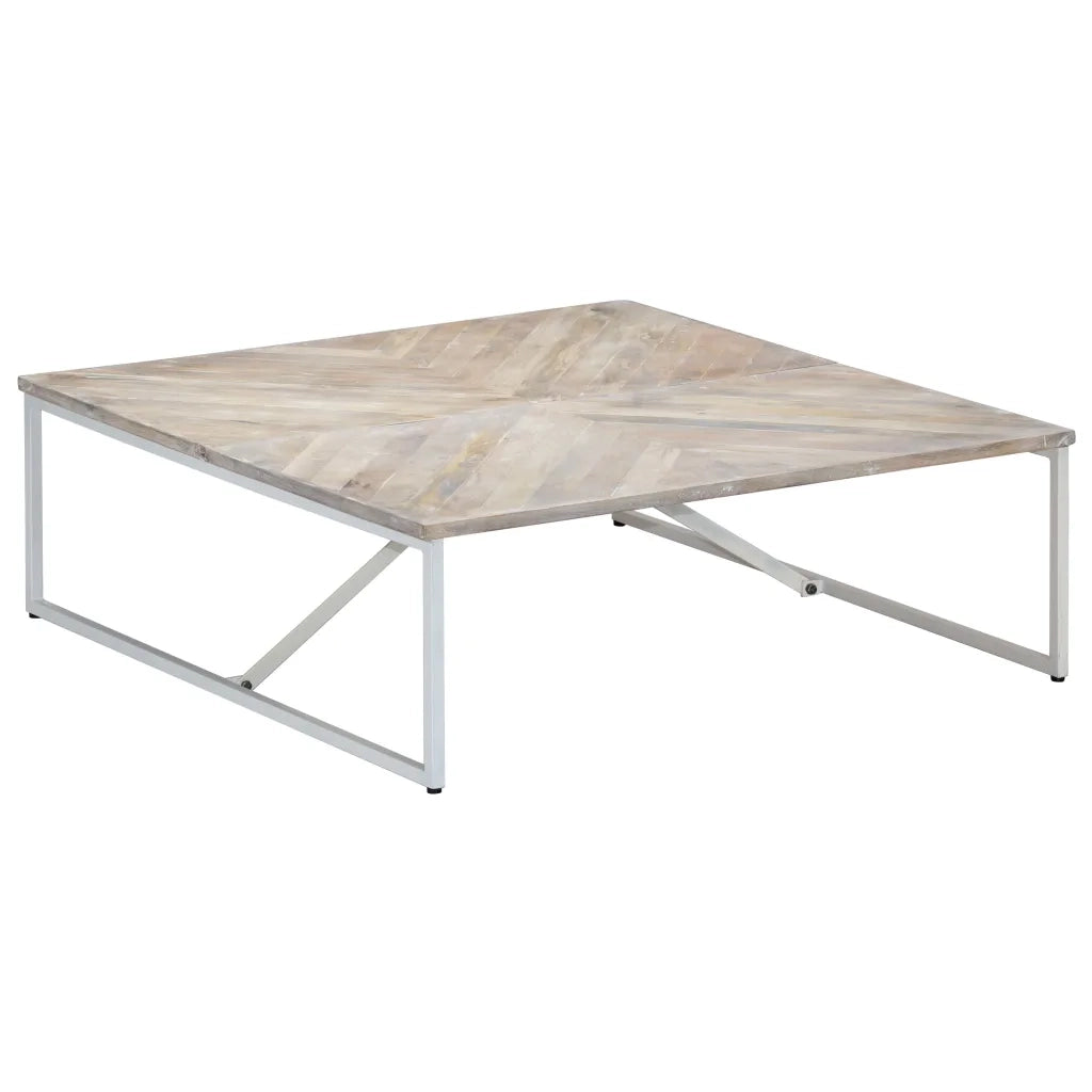 Tavolino da Salotto 110x110x36 cm in Legno Massello di Mango 247698