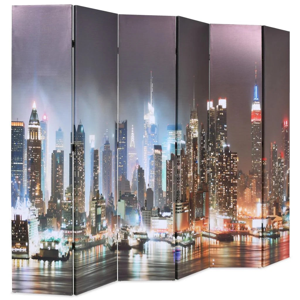 Paravento divisorio pieghevole divisorio mobile decorativo 228 cm New York at Night 0802025